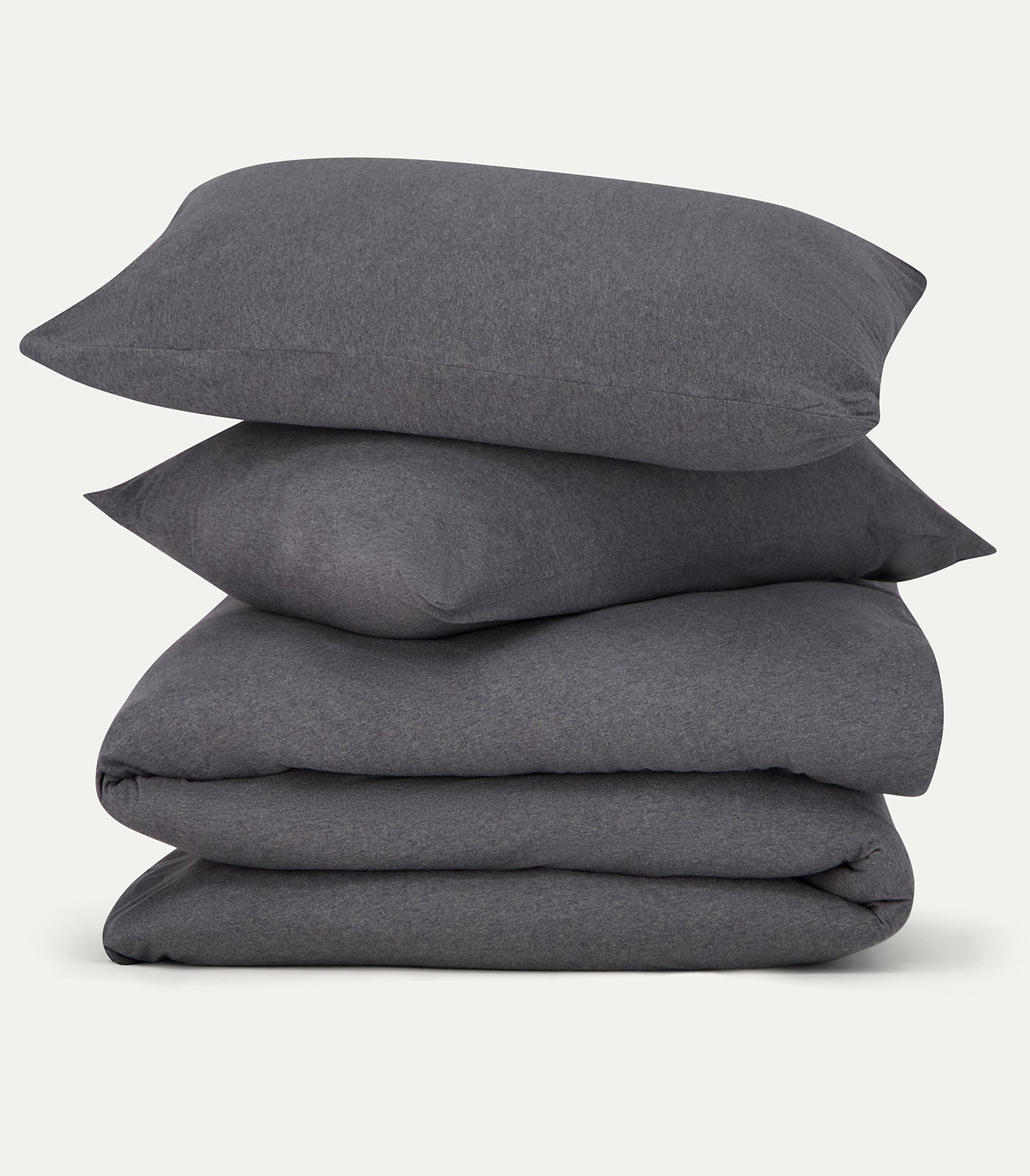 Bhumi Organic Cotton - Jersey Quilt Cover - Charcoal Melange