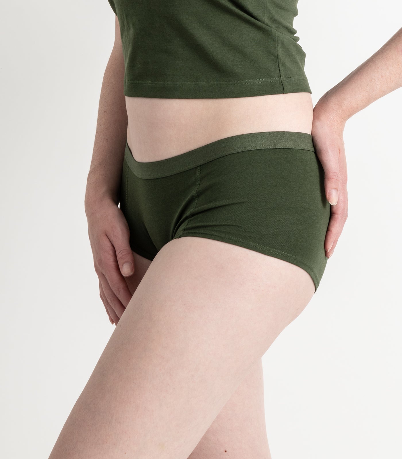 Bhumi Organic Cotton - Boy Short (2 Pack) - Kombu Green