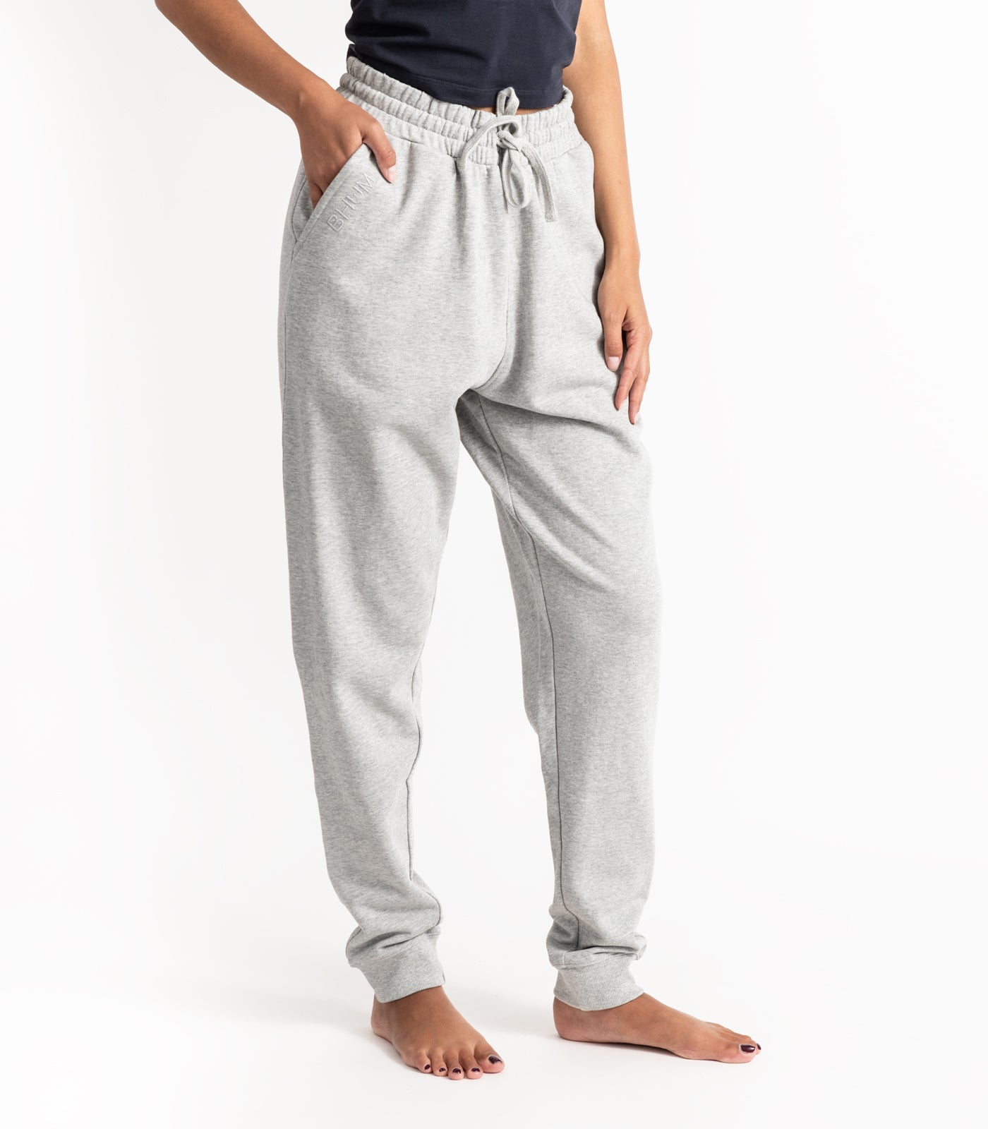 Bhumi Organic Cotton - Track Pant and Hoodie (Women) - Light Grey Melange