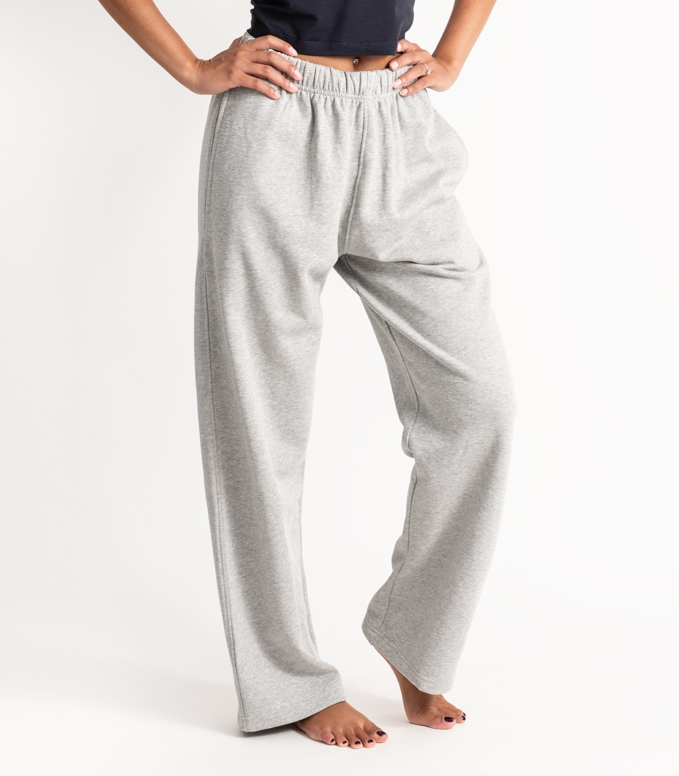 Bhumi Organic Cotton - Sweatshirt and Wide Leg Pant - Fleece Pack - Light Grey Melange