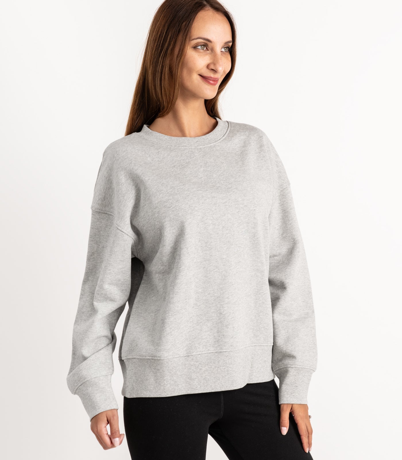 Bhumi Organic Cotton - Sweatshirt and Wide Leg Pant - Fleece Pack - Light Grey Melange