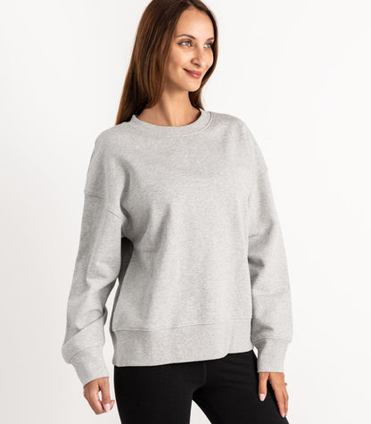 Bhumi Organic Cotton - Sweatshirt and Wide Leg Pant - Fleece Pack - Light Grey Melange