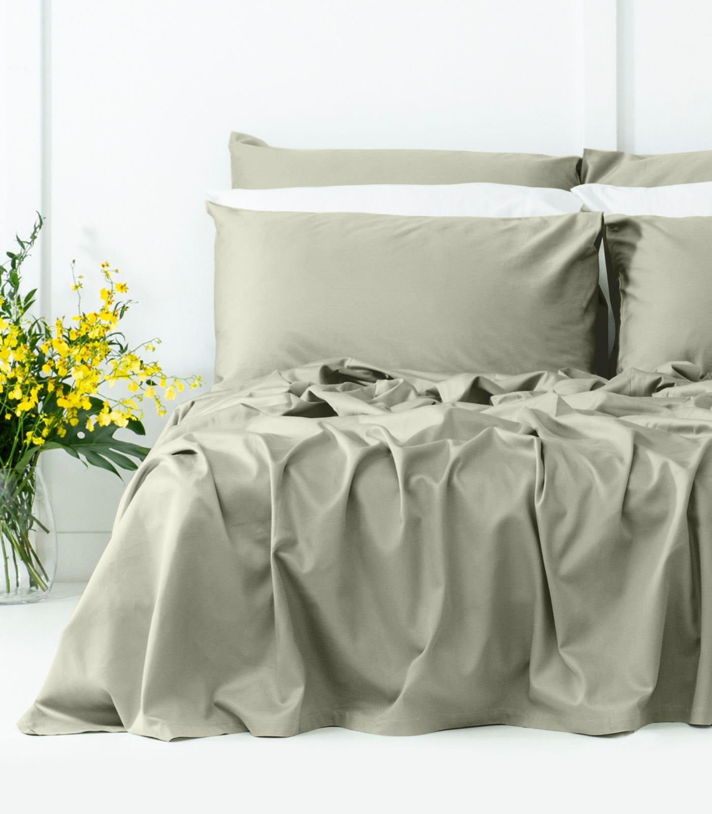 Bhumi Organic Cotton - Sateen Pillow Cases (Pair) - Lily