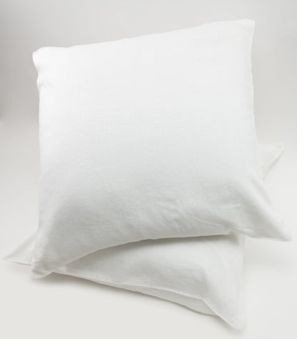 Linen Pillow Cases (pair) - European - White