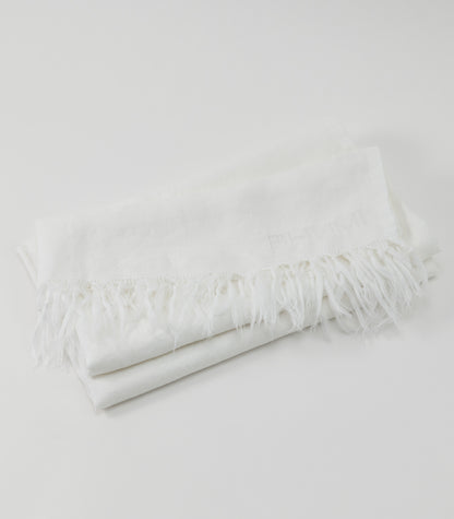 Bhumi Organic Cotton- Linen Throw - White