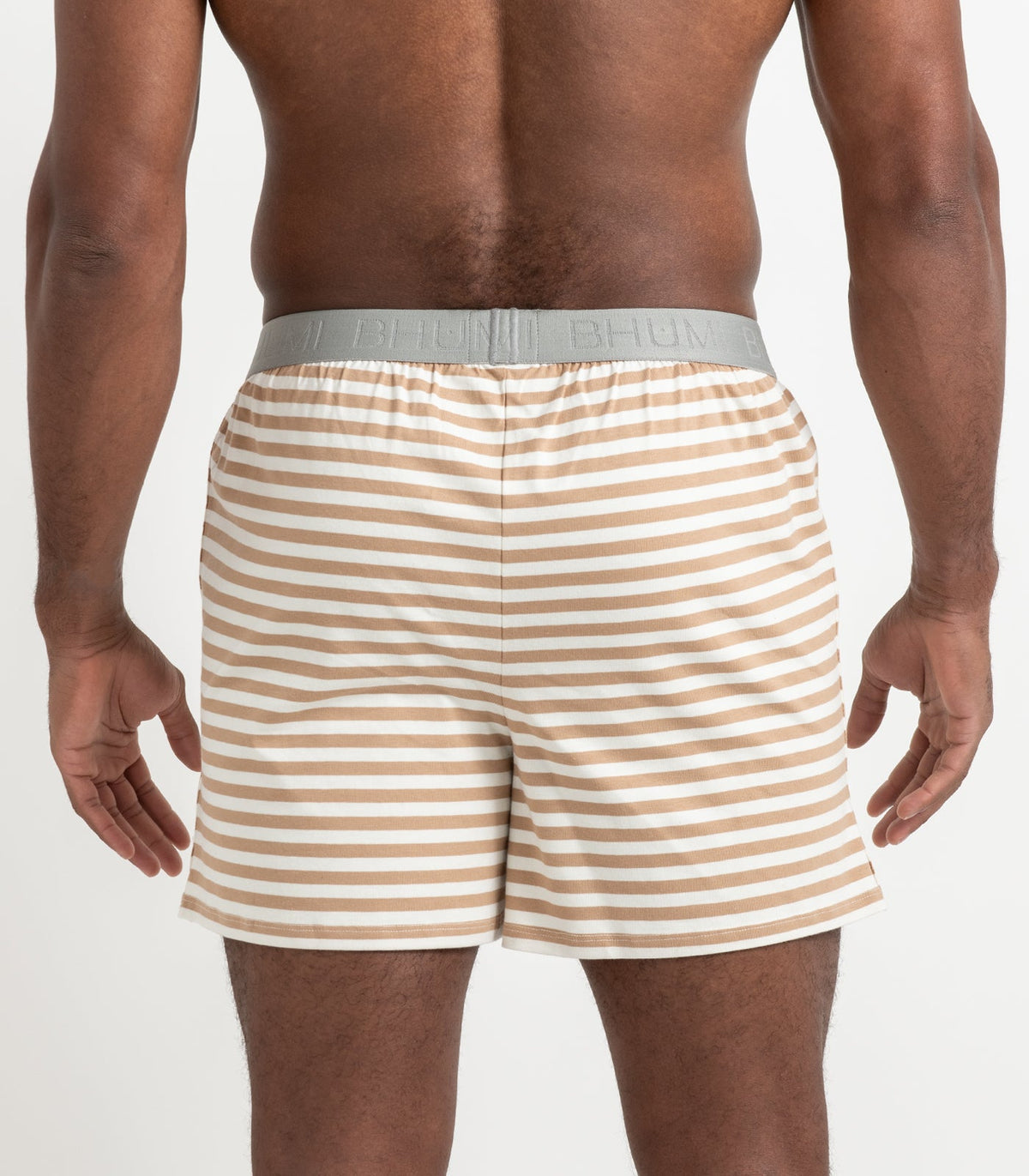 Bhumi Organic Cotton - The Original Boxers (2 Pack) - Tan Stripe
