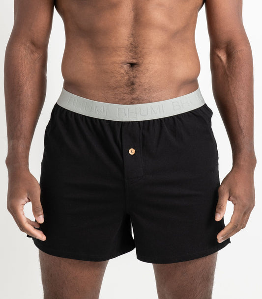 Bhumi Organic Cotton - The Original Boxers (2 Pack) - Black