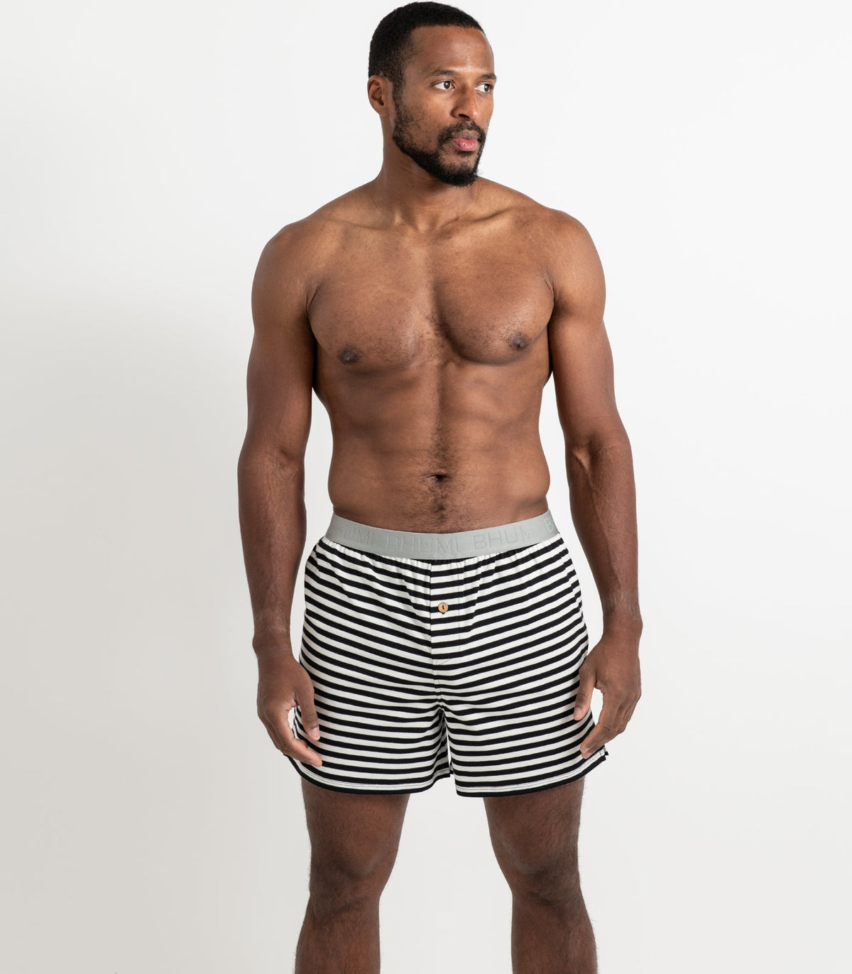 Bhumi Organic Cotton - The Original Boxers (2 Pack) - Black Stripe