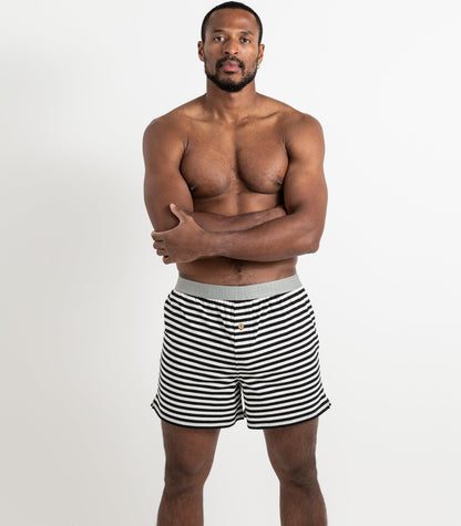 Bhumi Organic Cotton - The Original Boxers (2 Pack) - Black Stripe