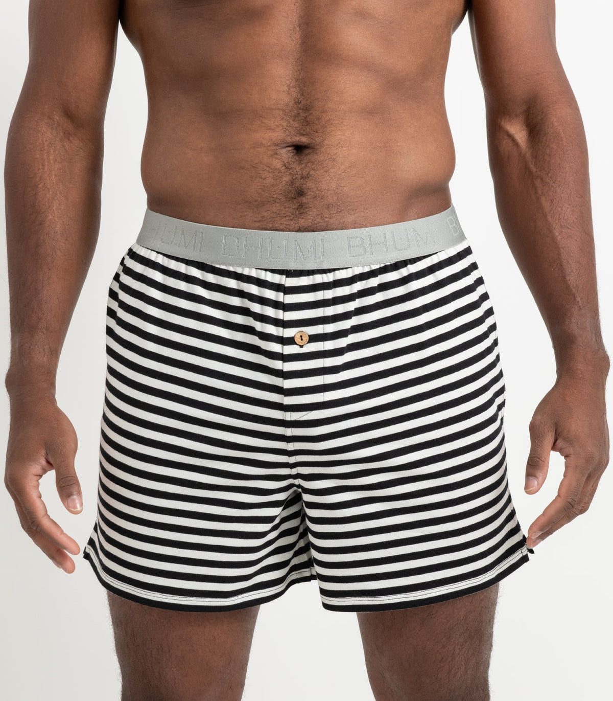Bhumi Organic Cotton - The Original Boxers (2 Pack) - Black Stripe