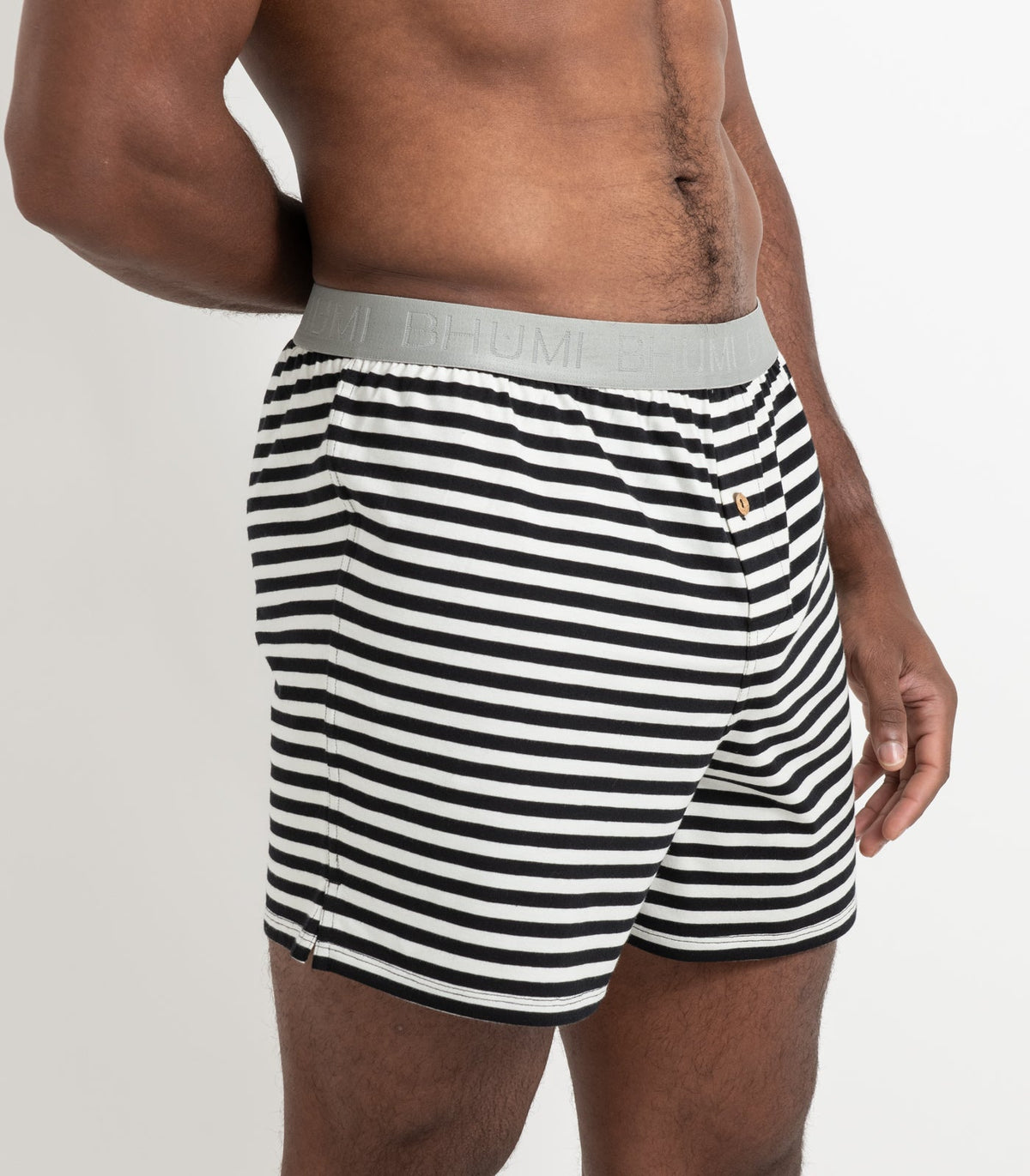 Bhumi Organic Cotton - The Original Boxers (2 Pack) - Black Stripe