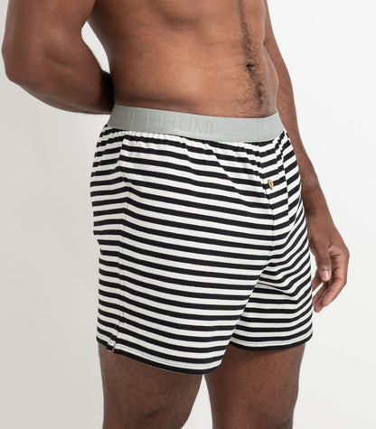 Bhumi Organic Cotton - The Original Boxers (2 Pack) - Black Stripe