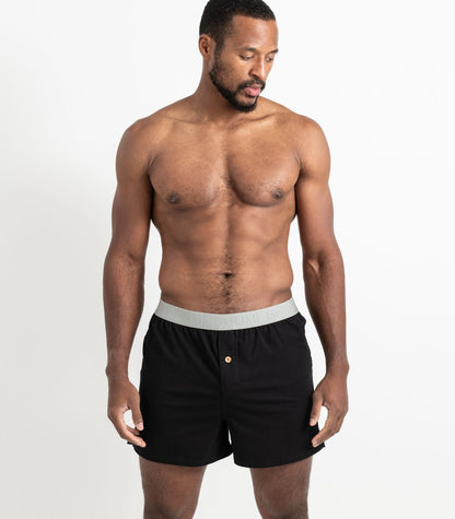 Bhumi Organic Cotton - The Original Boxers (2 Pack) - Black