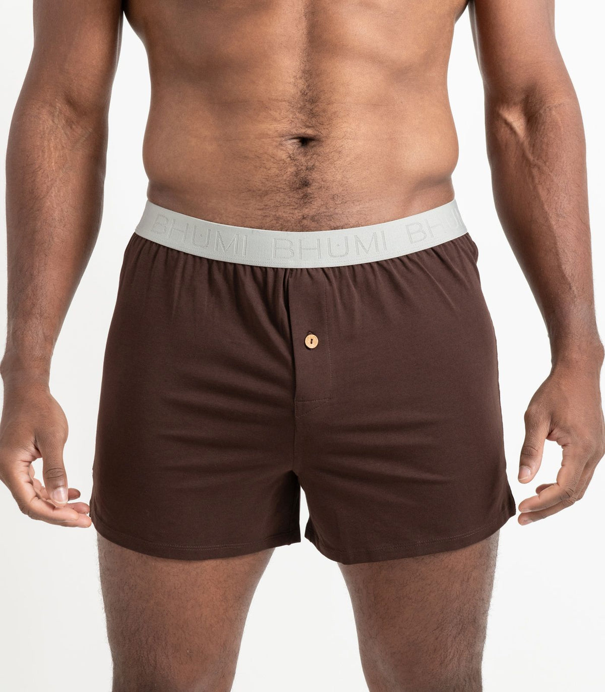 Bhumi Organic Cotton - The Original Boxers (2 Pack) - Coffee Bean