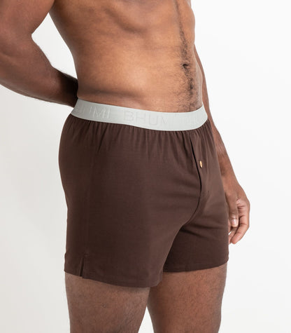 Bhumi Organic Cotton - The Original Boxers (2 Pack) - Coffee Bean