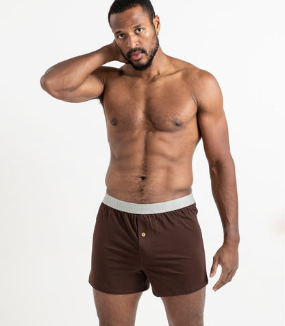 Bhumi Organic Cotton - The Original Boxers (2 Pack) - Coffee Bean