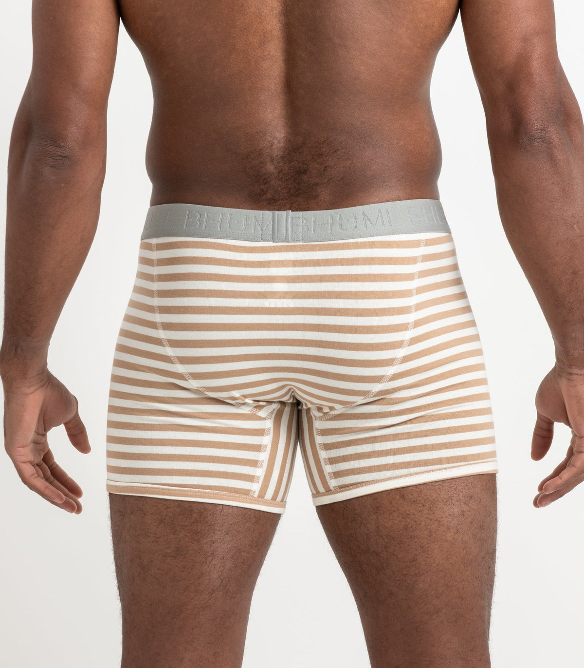 Bhumi Organic Cotton - The Original Trunks (2 Pack) - Tan Stripe