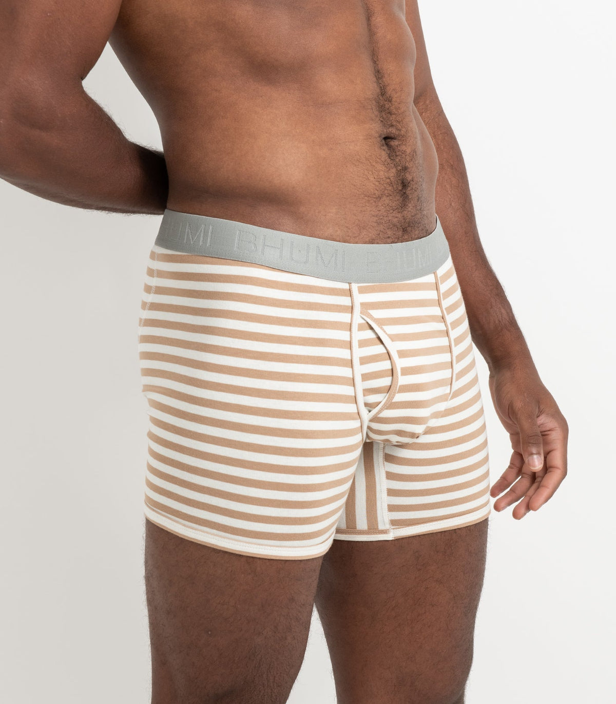 Bhumi Organic Cotton - The Original Trunks (2 Pack) - Tan Stripe