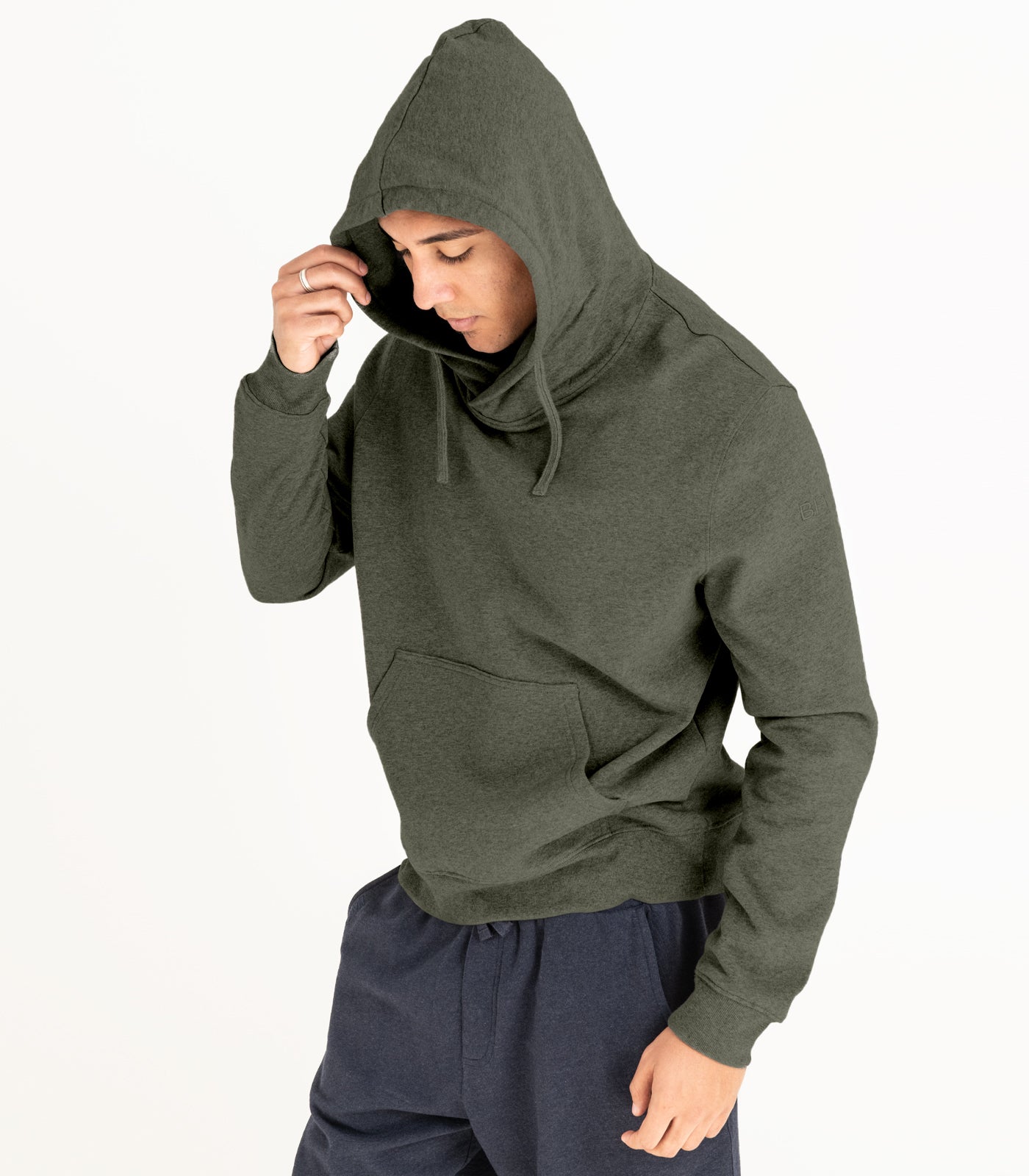 Bhumi Organic Cotton - Men's Hoodie -Green Melange