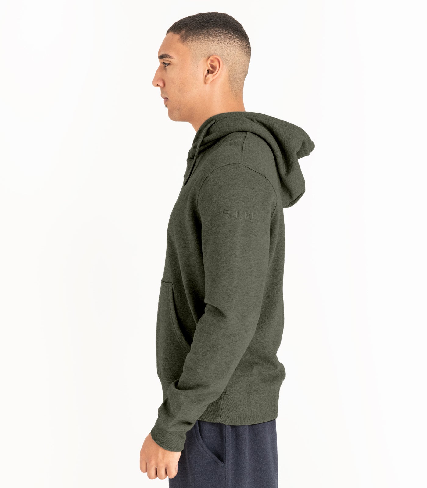 Bhumi Organic Cotton - Men's Hoodie - Green Melange