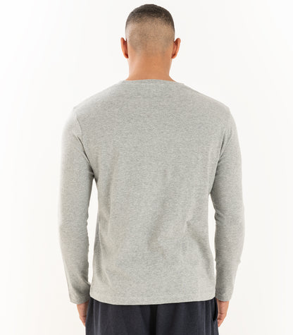 Bhumi Organic Cotton - Men's Basic Long Sleeve Shirt - Grey Melange