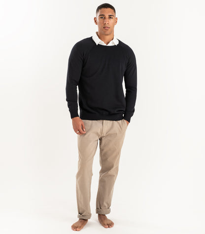 Fine Knit Round Neck Sweater