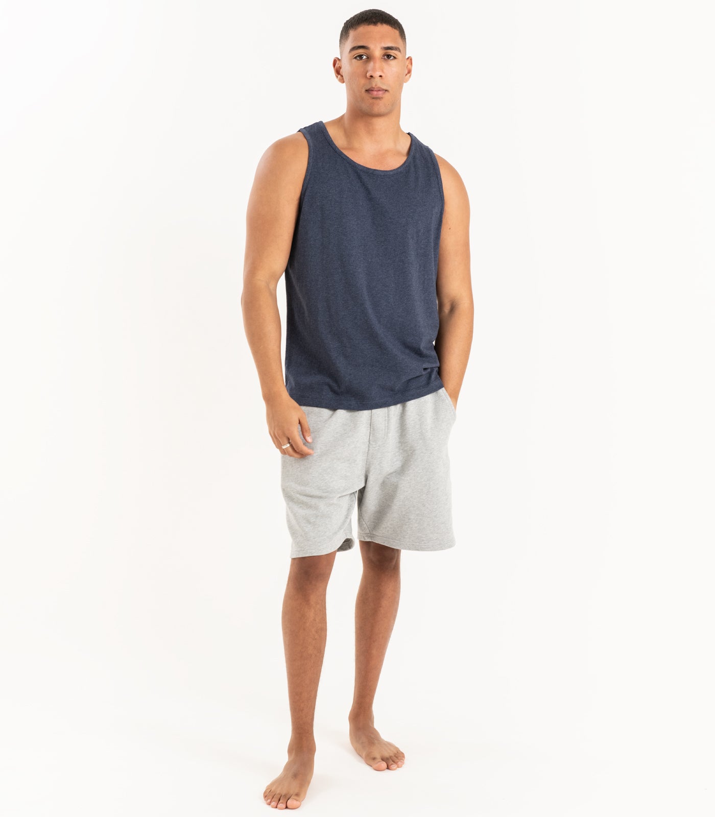 Bhumi Organic Cotton - Men's Tank Top - Navy Melange