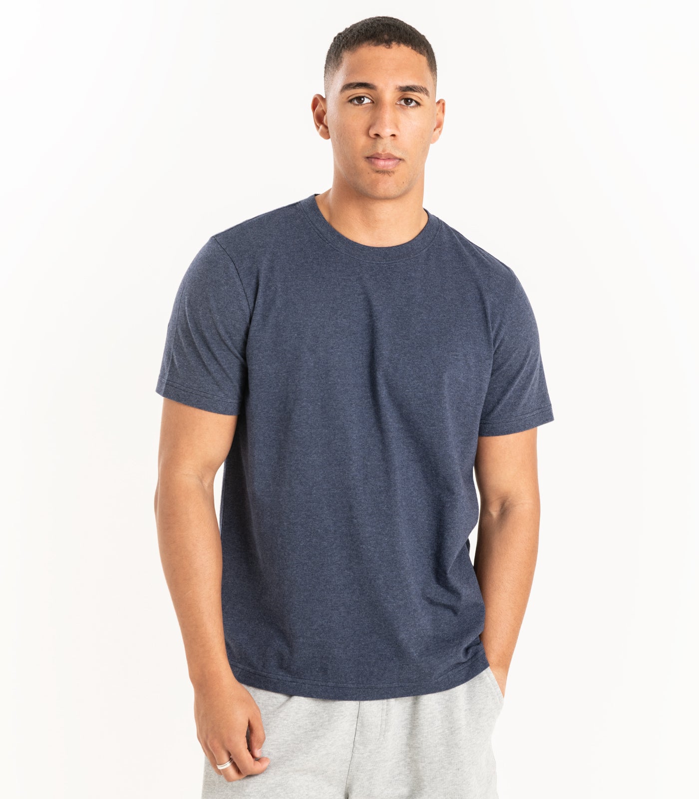 Bhumi Organic Cotton - Basic Tee (3 Pack)  - Navy Melange