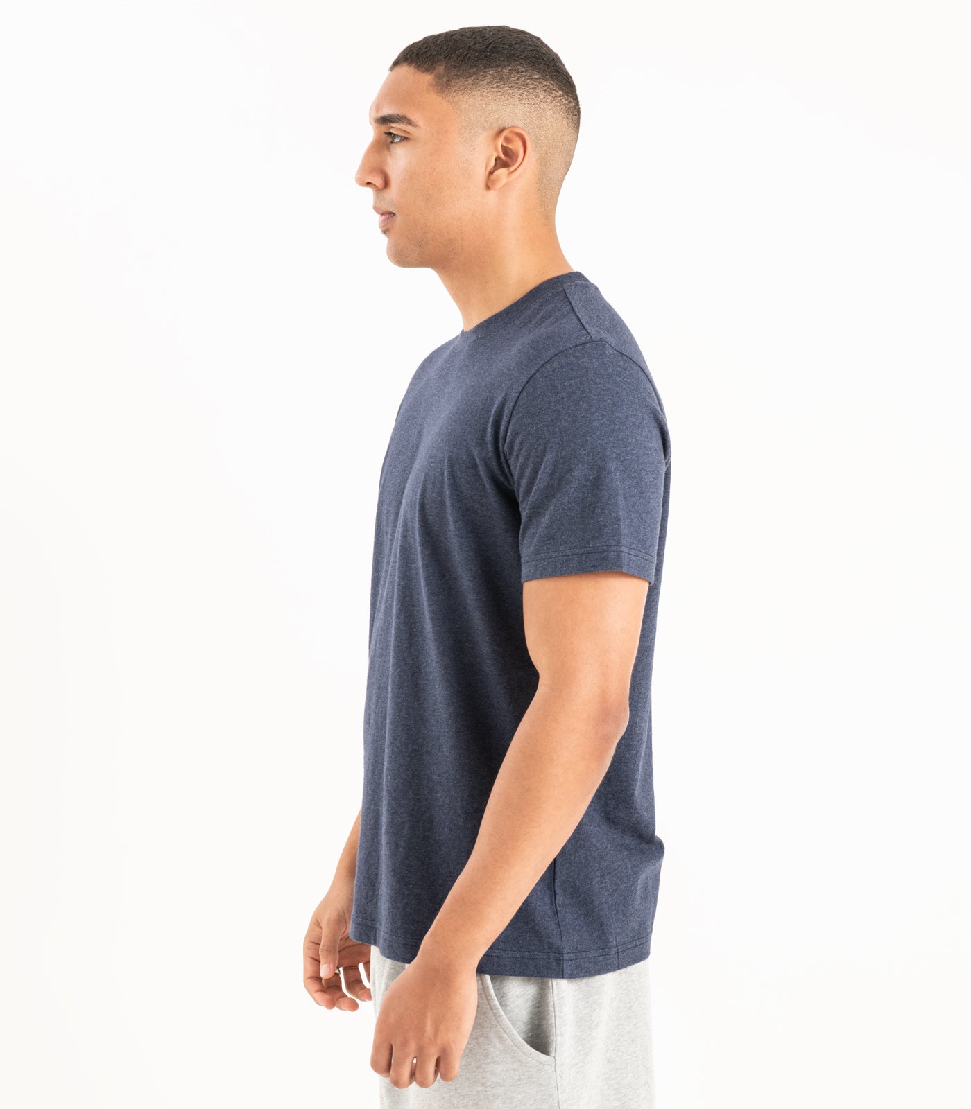 Bhumi Organic Cotton - Basic Tee - Navy Melange