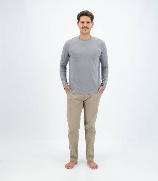 Bhumi Organic Cotton - Men's Basic Long Sleeve Shirt - Titanium