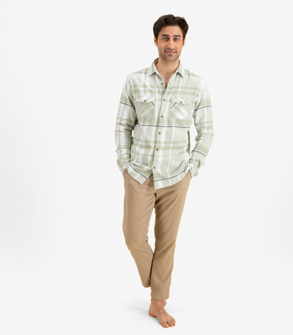 Bhumi Organic Cotton - Flannelette Shirt - Sage Plaid