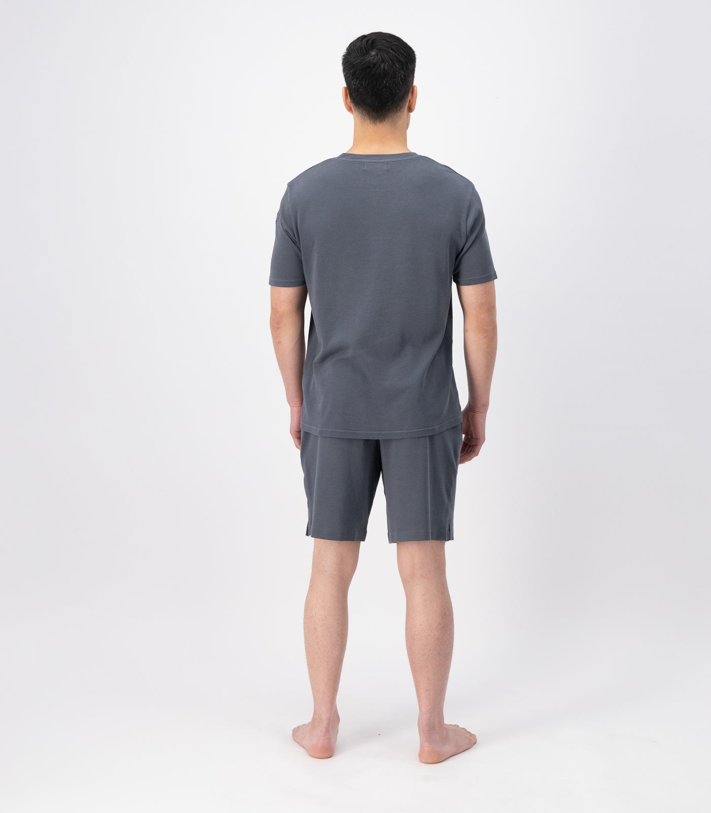 Bhumi Organic Cotton - Men's Chai Dye Short PJ Set - Chai Grey