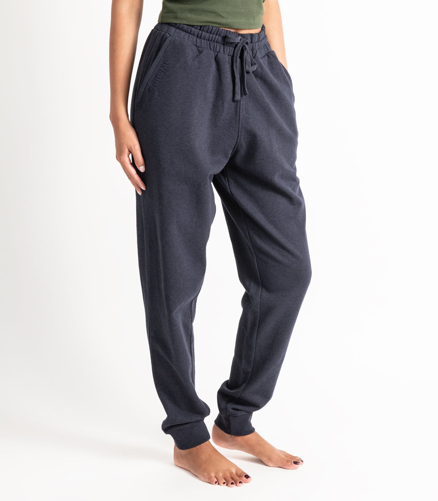 Bhumi Organic Cotton - Track Pant and Hoodie (Women) -  Navy Melange