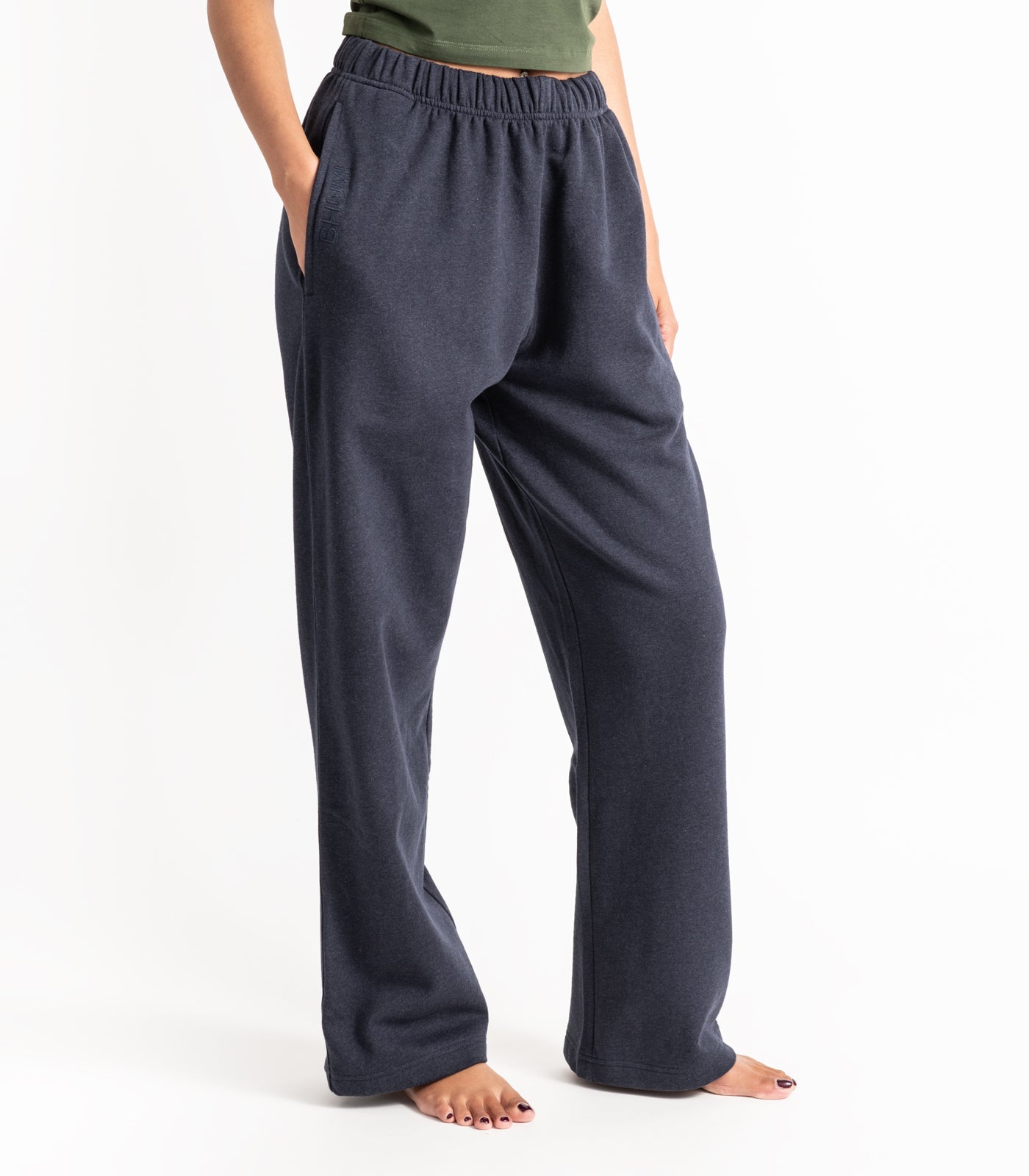Bhumi Organic Cotton - Sweatshirt and Wide Leg Pant - Fleece Pack - Navy Melange