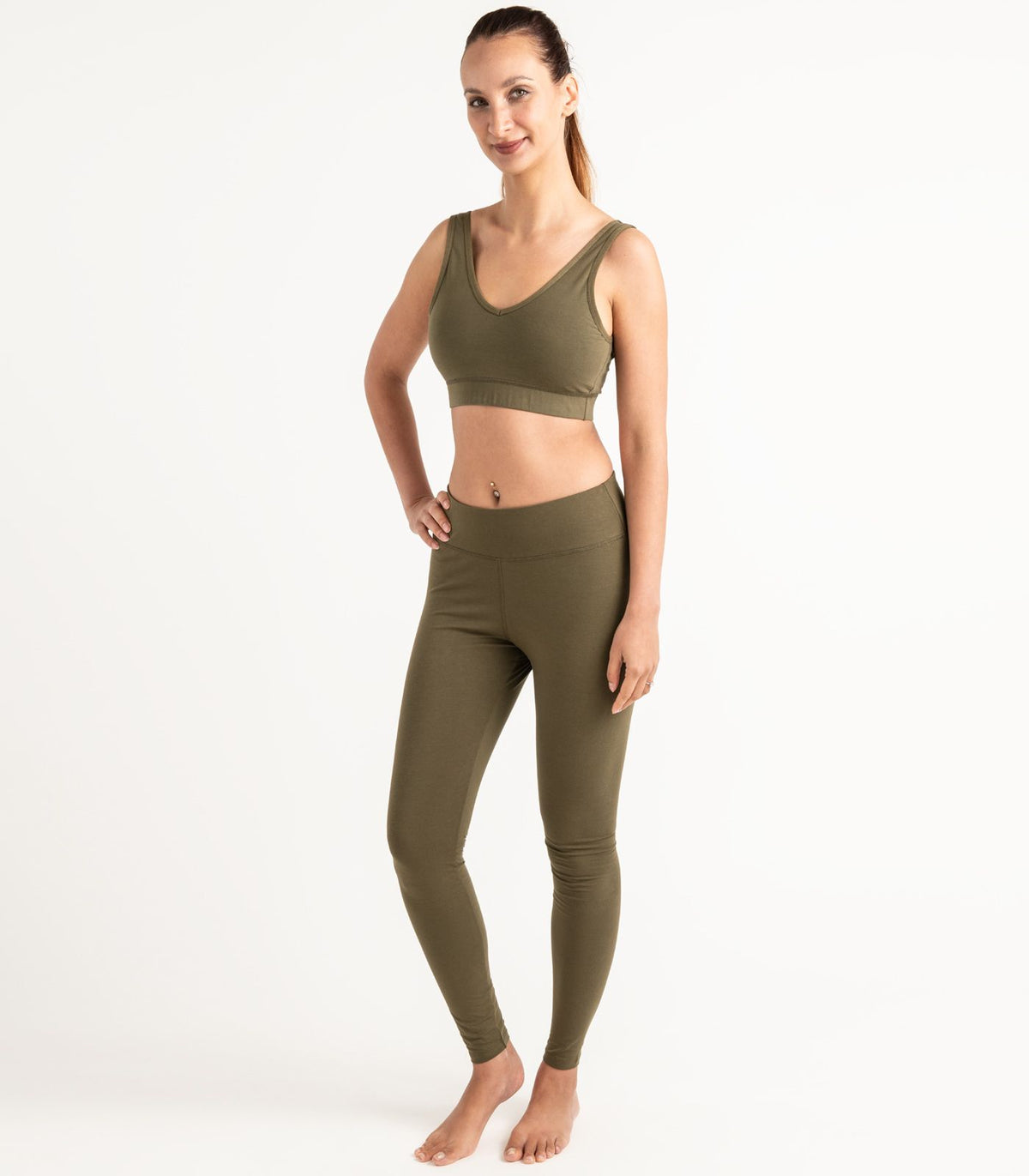 Bhumi Organic Cotton - New Leggings -Dark Olive