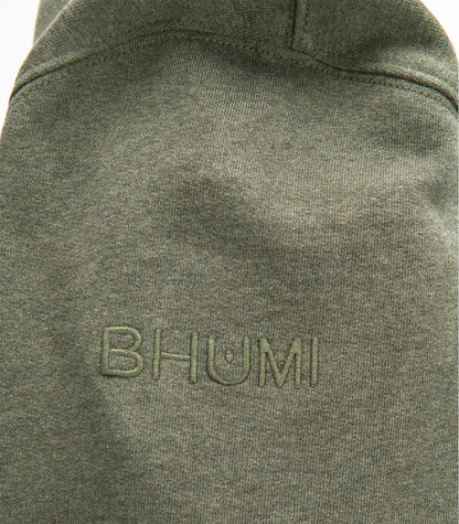 Bhumi Organic Cotton - Men's Hoodie -Green Melange