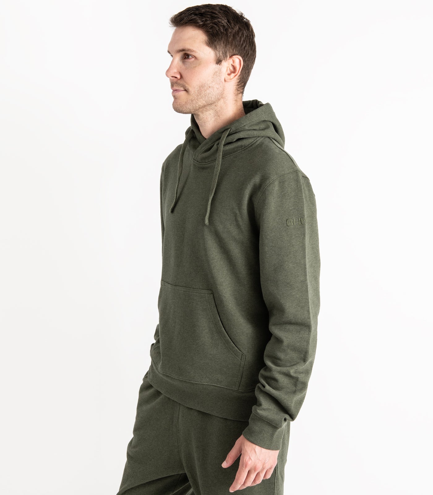 Bhumi Organic Cotton - Men's Hoodie -Green Melange