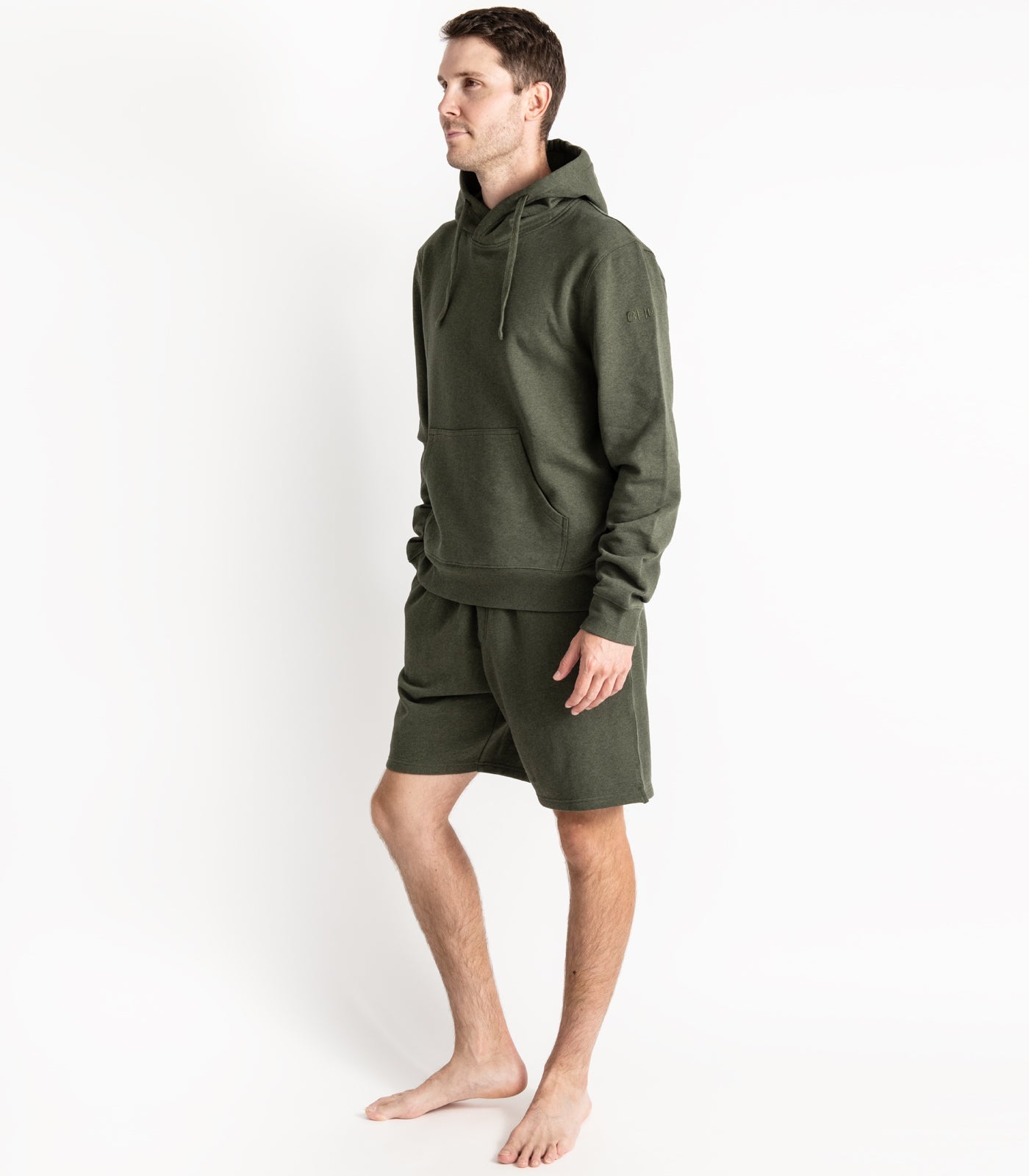 Bhumi Organic Cotton - Men's Hoodie -Green Melange