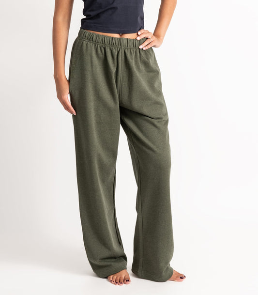 Bhumi Organic Cotton - Wide Leg Pant - Green Melange