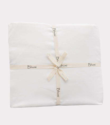 Bhumi Organic Cotton - Fitted - Percale Sheet - White