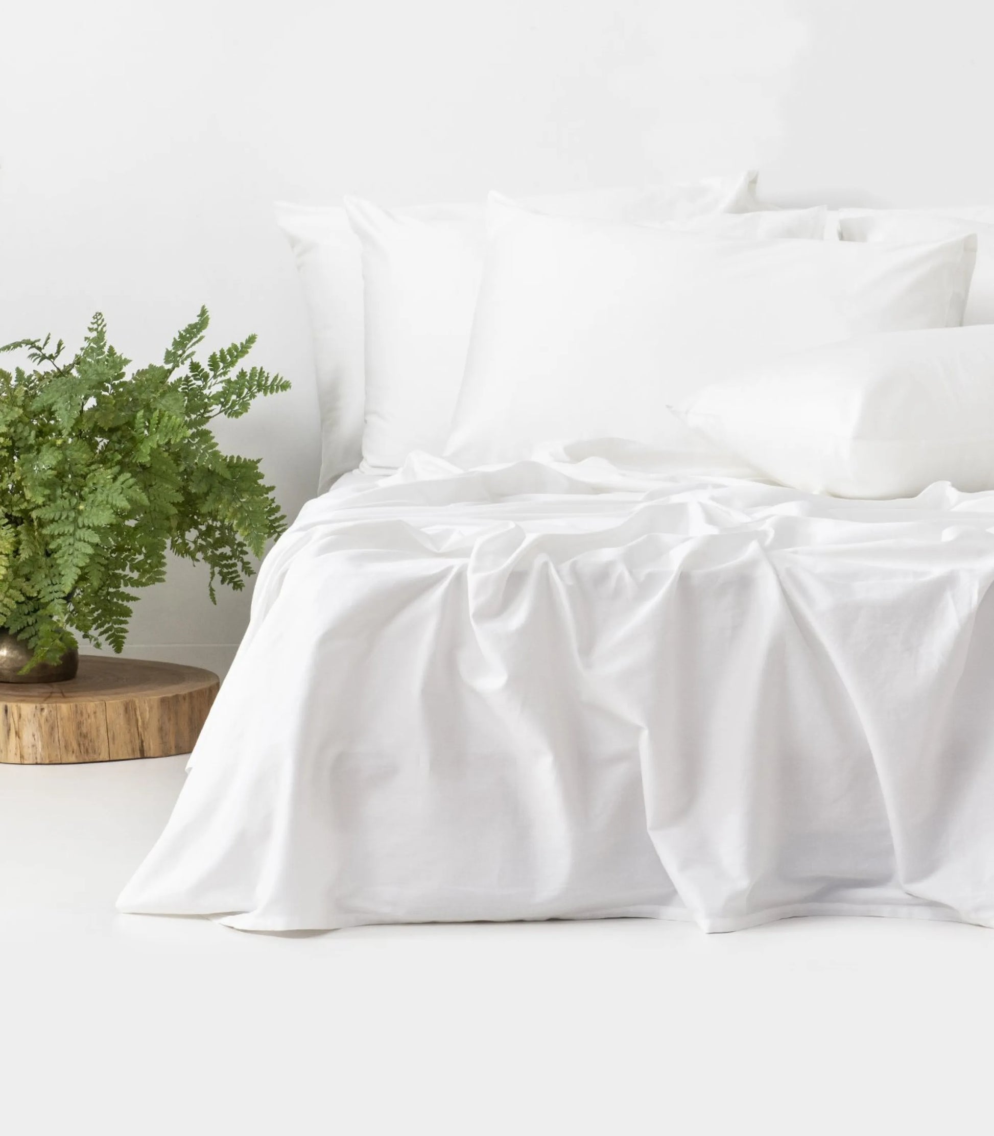 Bhumi Organic Cotton - Percale Pillow Cases (Pair) - White