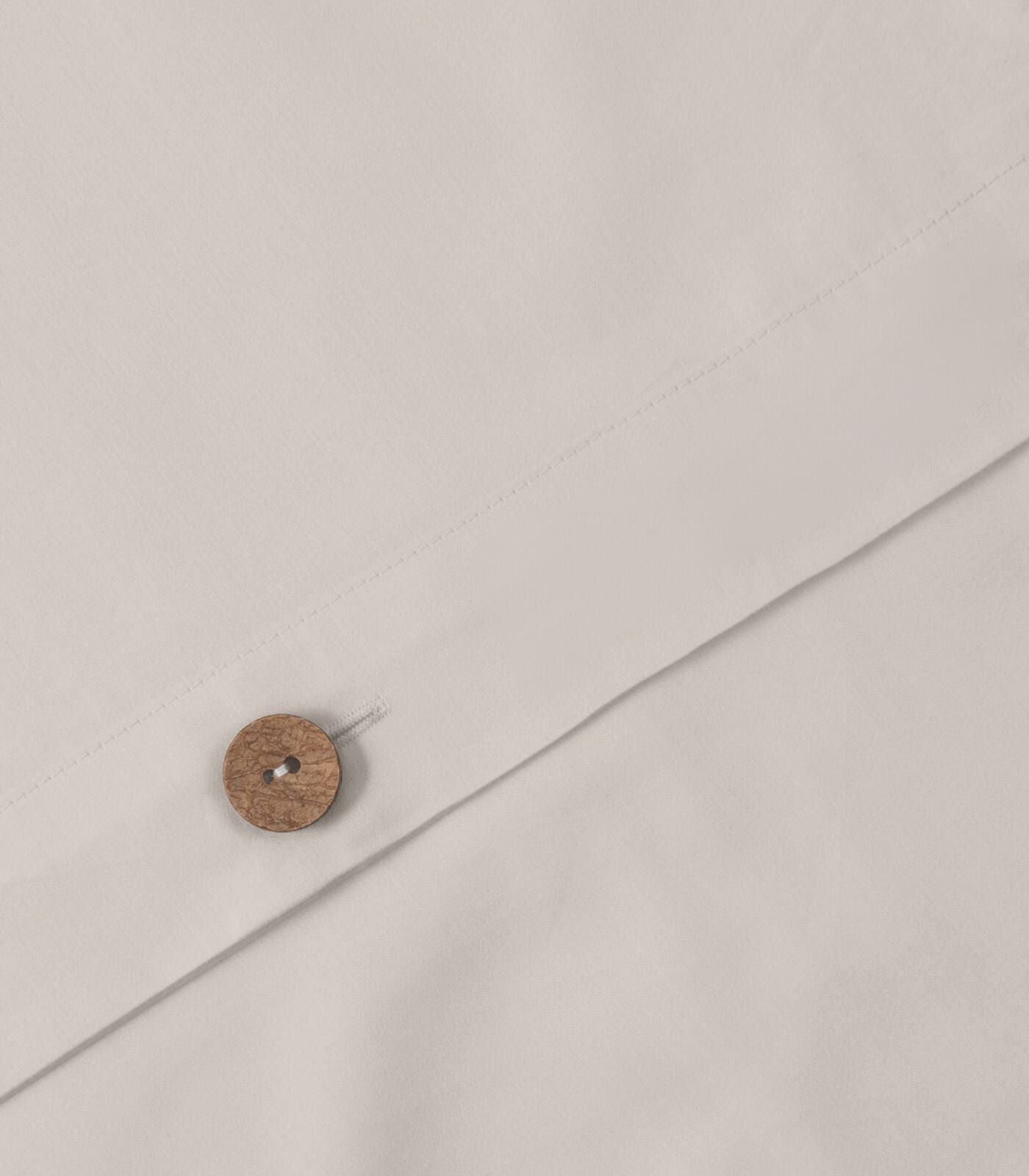 Bhumi Organic Cotton - Sateen Plain Duvet Cover - Stone