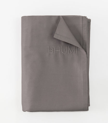 Bhumi Organic Cotton - Flat - Percale Sheet - Silver Grey