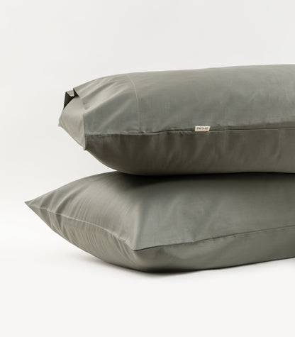 Bhumi Organic Cotton - Sateen Pillow Cases (Pair) - Eucalyptus