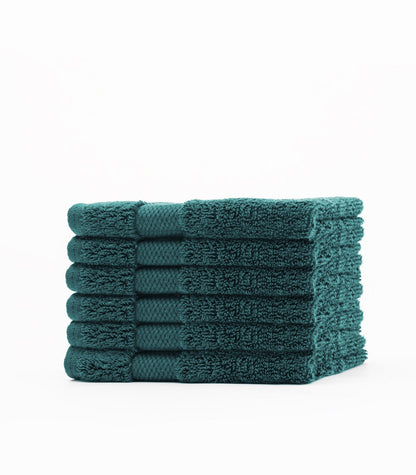 Bhumi Organic Cotton - Wash Cloth - 6 Pack - Peacock Green