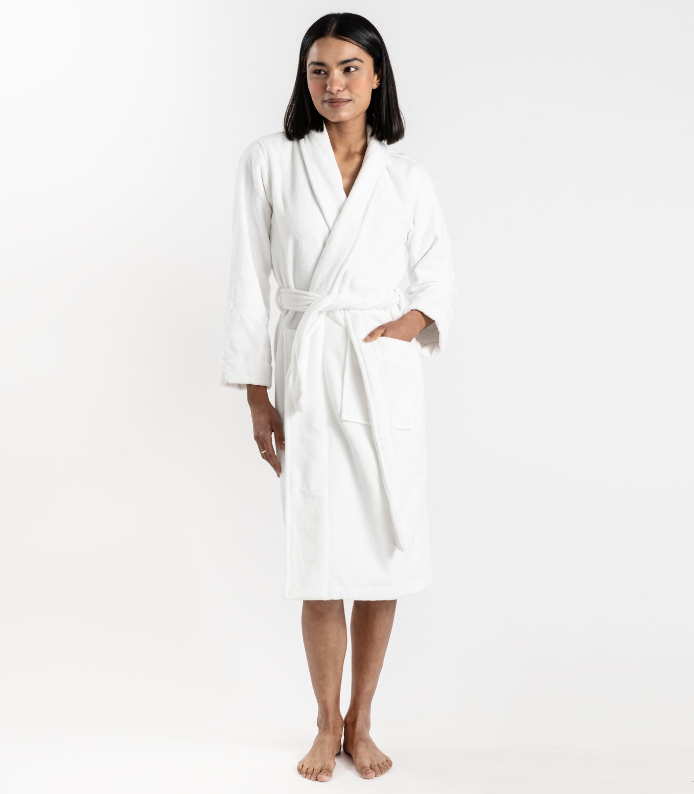 Bhumi Organic Cotton - Spa Robe - White