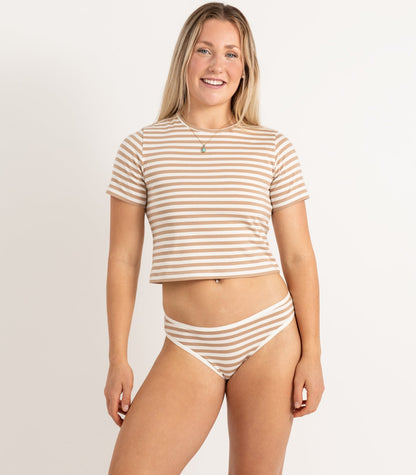 Bhumi Organic Cotton - New Bikini (2 Pack) - Tan Stripe