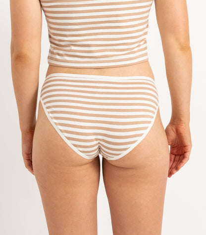 Bhumi Organic Cotton - New Bikini (2 Pack) - Tan Stripe