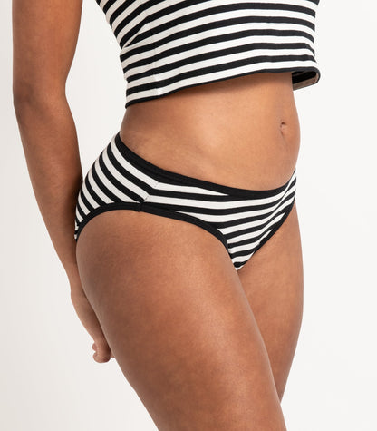 Bhumi Organic Cotton - New Bikini (2 Pack) - Black Stripe