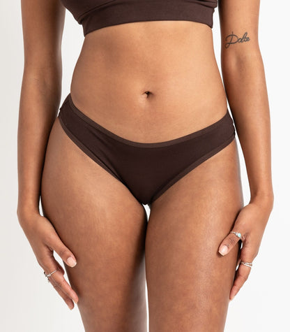 Bhumi Organic Cotton - New Bikini (2 Pack) - Coffee Bean